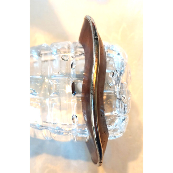 Silpada Rosewood Wavy Bangle Bracelet .925 Sterling Silver Edge Wood Jewelry - Picture 11 of 11